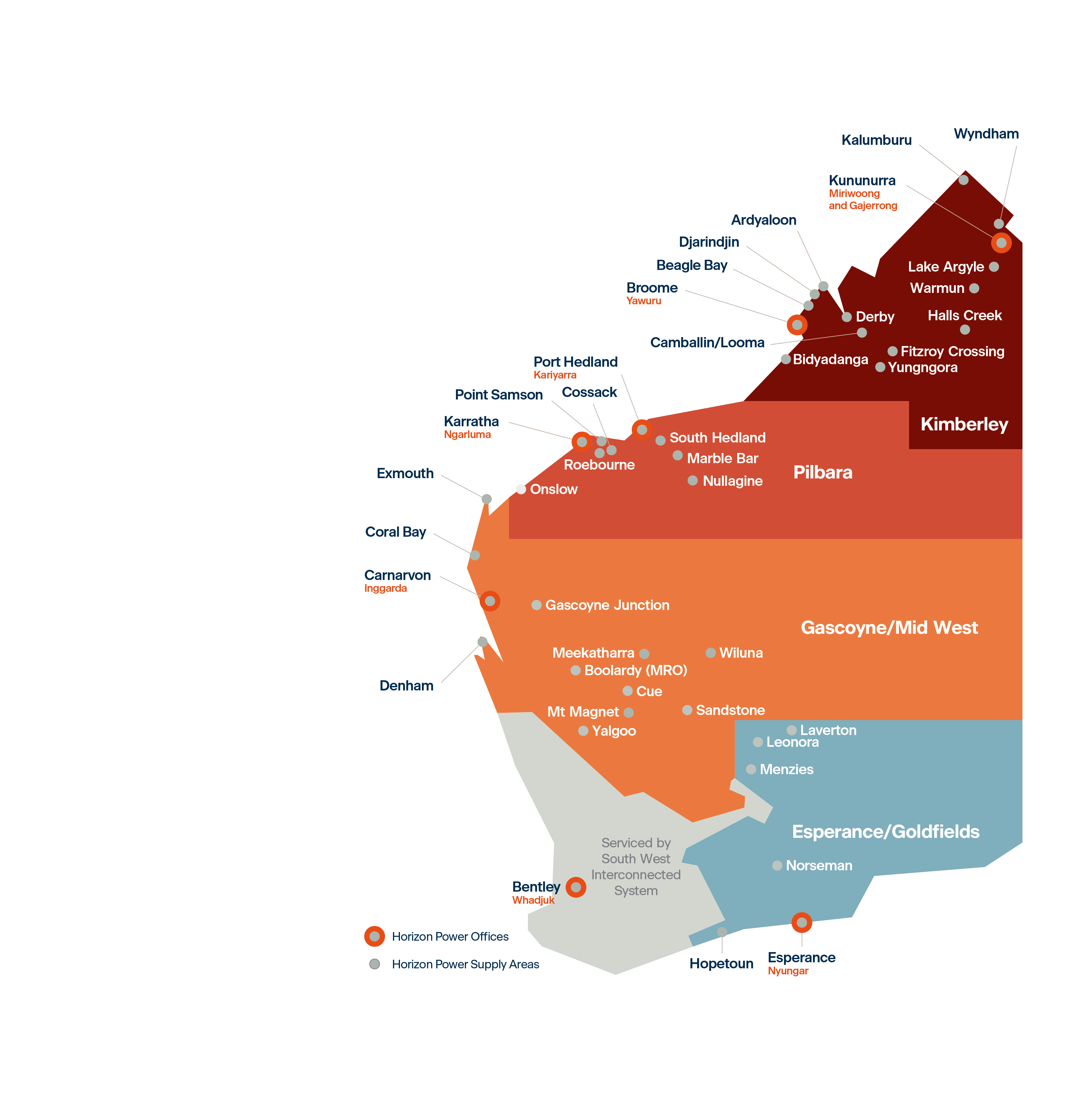 Horizon Power  - Regional colour map - service area - Aboriginal names.png